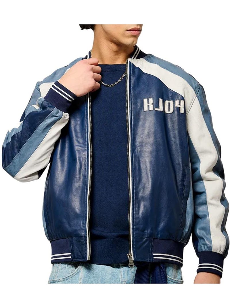 Kaporal last25 blauw leren herenvest Blauw - Kiabi