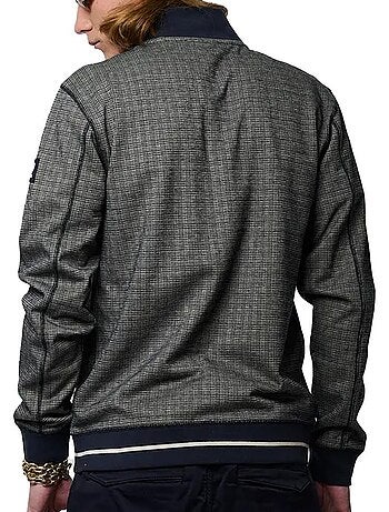 Kaporal lenzoe25 geruit marineblauw blouson voor heren