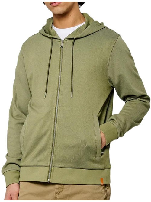 Kaporal Lubin Heren Kaki Zip-Up Sweatvest - Kiabi Kaporal Lubin Heren Kaki Zip-Up Sweatvest - Kiabi
