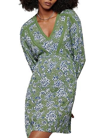 Kaporal maelh dames jurk kaki/blauw