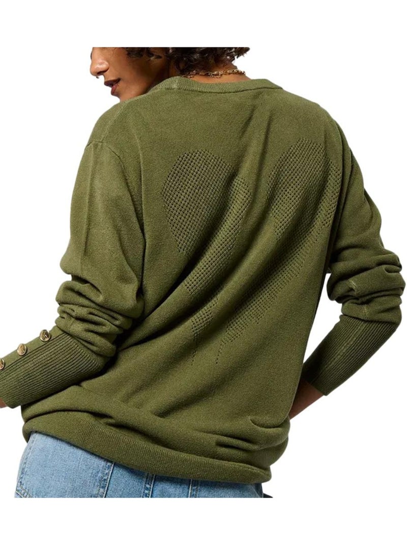 Kaporal MARKA Khaki Dames Trui Licht kakigroen - Kiabi