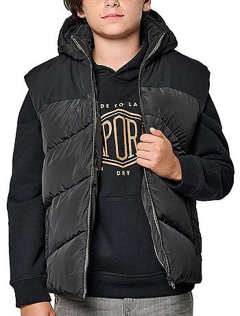 Kaporal mexh zwarte bodywarmer voor jongens