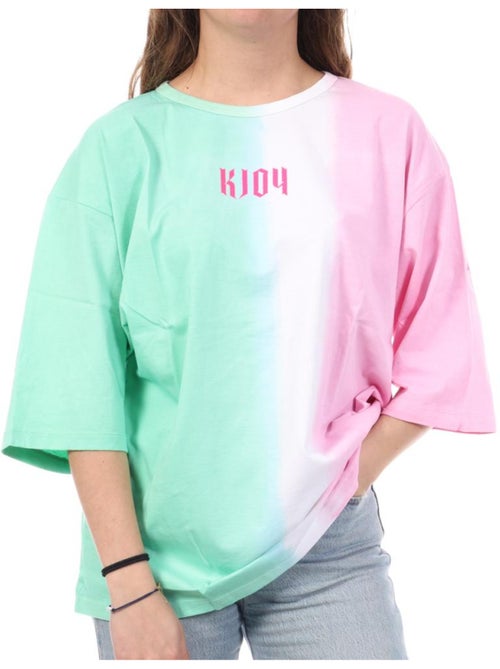 Kaporal Miami T-shirt voor Dames - Roze/Groen - Kiabi Kaporal Miami T-shirt voor Dames - Roze/Groen - Kiabi
