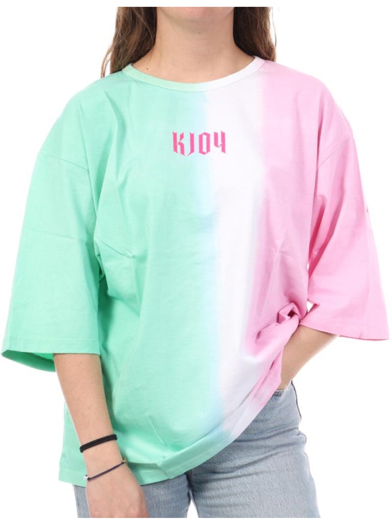 Kaporal Miami T-shirt voor Dames - Roze/Groen Groen - Kiabi
