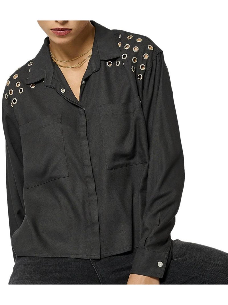 Kaporal mida zwarte damesblouse Zwart - Kiabi