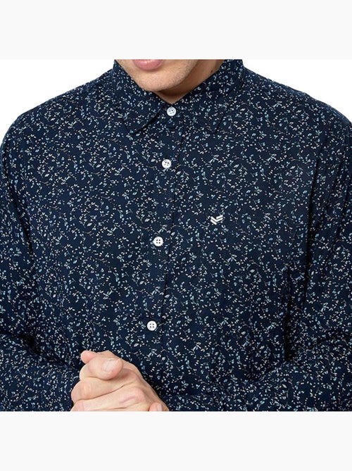 Kaporal Montye Heren overhemd met bloemenprint - Marineblauw - Kiabi Kaporal Montye Heren overhemd met bloemenprint - Marineblauw - Kiabi