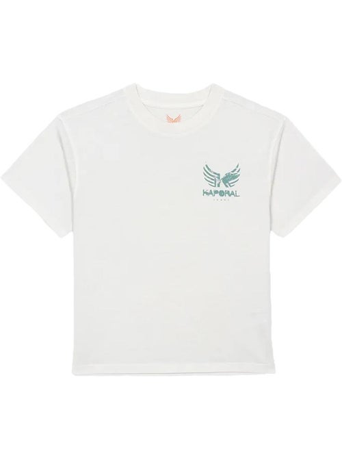 Kaporal Obar T-shirt Wit/Groen voor Jongens - Kiabi Kaporal Obar T-shirt Wit/Groen voor Jongens - Kiabi