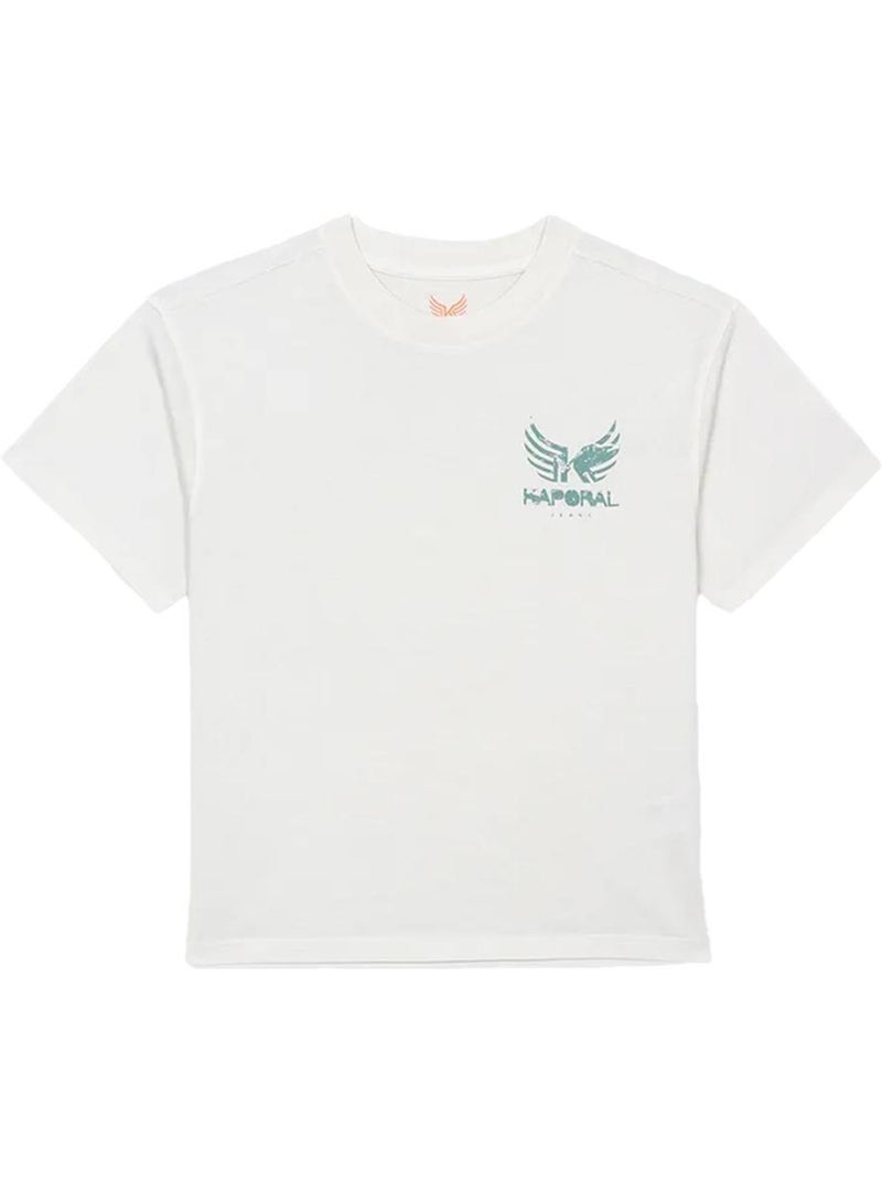 Kaporal Obar T-shirt Wit/Groen voor Jongens Wit - Kiabi
