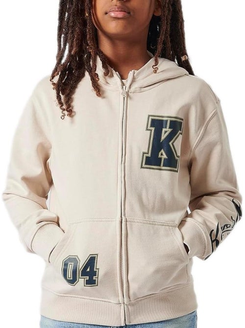 Kaporal ODRICH Beige Jongens Sweatshirt met Capuchon - Kiabi Kaporal ODRICH Beige Jongens Sweatshirt met Capuchon - Kiabi