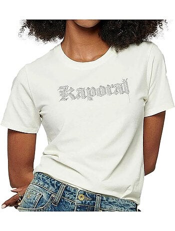 Kaporal off white dames t-shirt wit/zilver