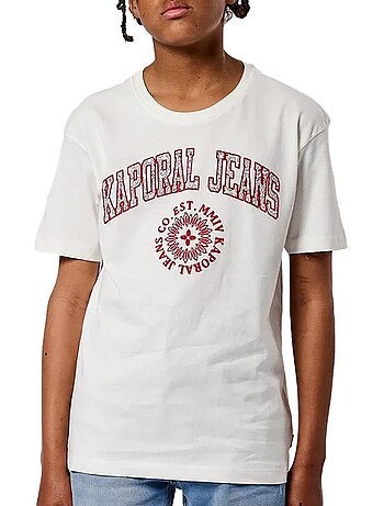 Kaporal olla jongens t-shirt wit/rood