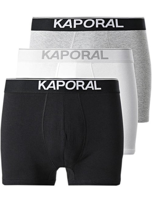 Kaporal QUADMH Boxershorts voor Heren - 3-pack Grijs/Zwart - Kiabi Kaporal QUADMH Boxershorts voor Heren - 3-pack Grijs/Zwart - Kiabi