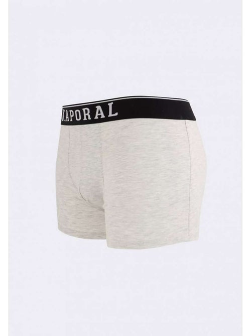 Kaporal QUADMH Heren Boxershorts - Set van 3 Zwart/Wit/Grijs - Kiabi Kaporal QUADMH Heren Boxershorts - Set van 3 Zwart/Wit/Grijs - Kiabi