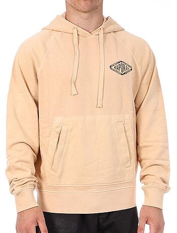 Kaporal relich beige heren hoodie met rits