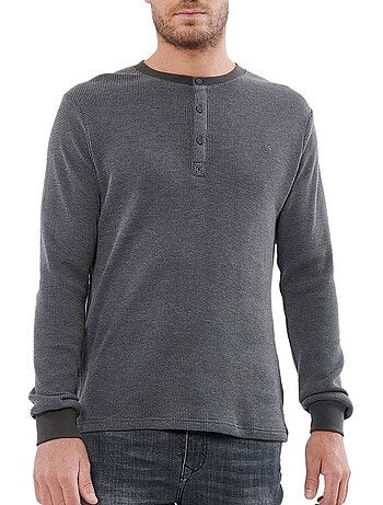 Kaporal riad t-shirt voor heren - grijs/zwart