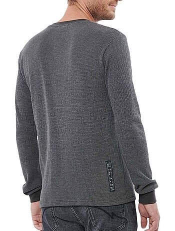 Kaporal riad t-shirt voor heren - grijs/zwart