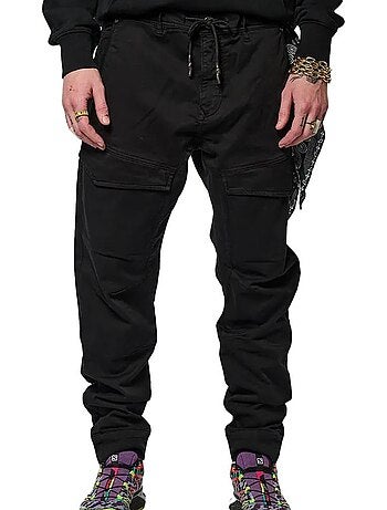 Kaporal ronane zwarte stoffen herenpantalon