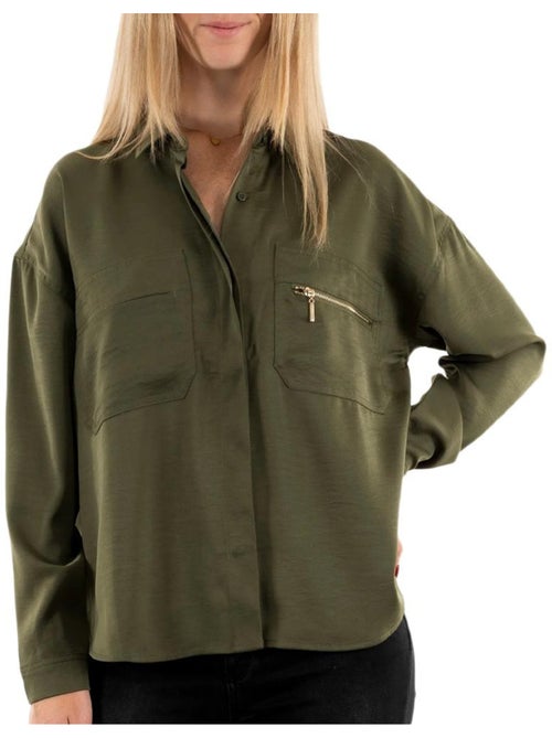 Kaporal Salem Khaki Damesoverhemd - Kiabi Kaporal Salem Khaki Damesoverhemd - Kiabi