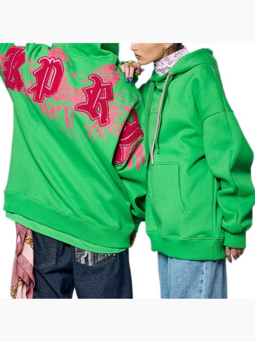 Kaporal SALTO Groen/Roze Hoodie voor Heren - Kiabi Kaporal SALTO Groen/Roze Hoodie voor Heren - Kiabi