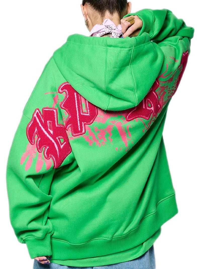Kaporal SALTO Groen/Roze Hoodie voor Heren Groen - Kiabi