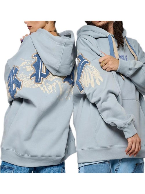 Kaporal Salto Heren Hoodie Blauw - Kiabi Kaporal Salto Heren Hoodie Blauw - Kiabi