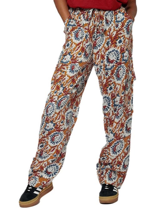 Kaporal SAX Dames Soepele Broek met Rode Print - Kiabi Kaporal SAX Dames Soepele Broek met Rode Print - Kiabi