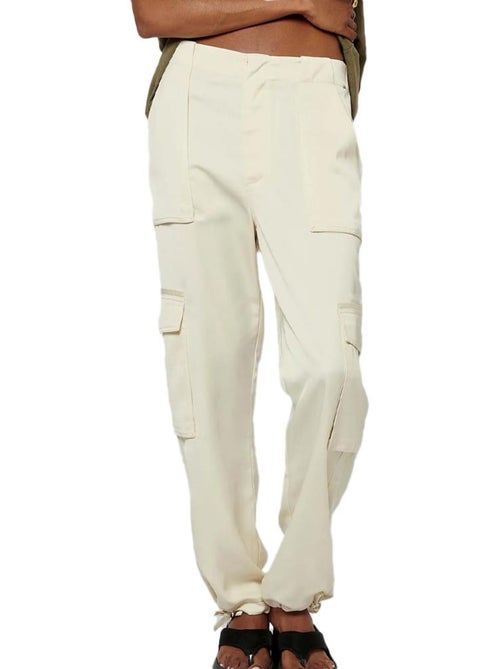 Kaporal Sicou Dames Flared Broek Ecru - Kiabi Kaporal Sicou Dames Flared Broek Ecru - Kiabi
