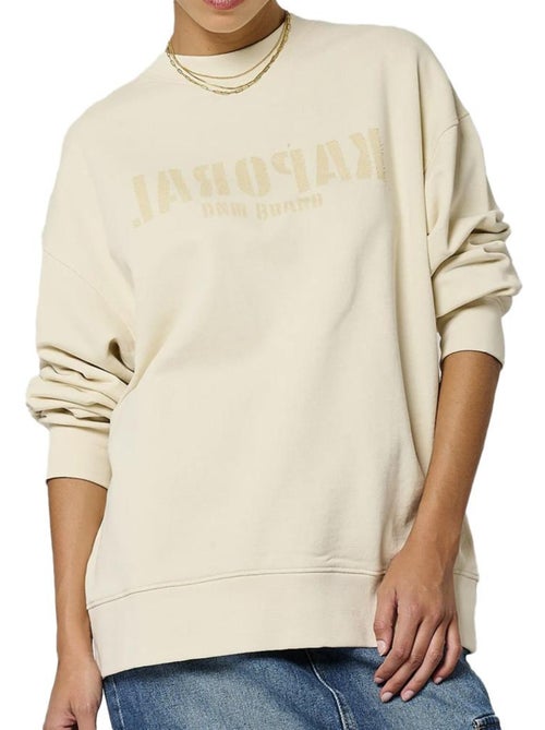 Kaporal SILT Beige Dames Sweatshirt - Kiabi Kaporal SILT Beige Dames Sweatshirt - Kiabi