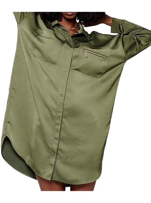 Kaporal SIREN Khaki Jurk voor Dames - Kiabi Kaporal SIREN Khaki Jurk voor Dames - Kiabi