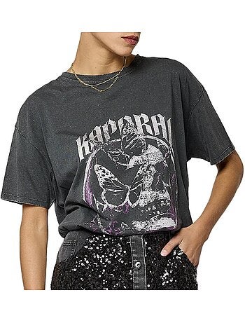 Kaporal skull grijs t-shirt voor dames