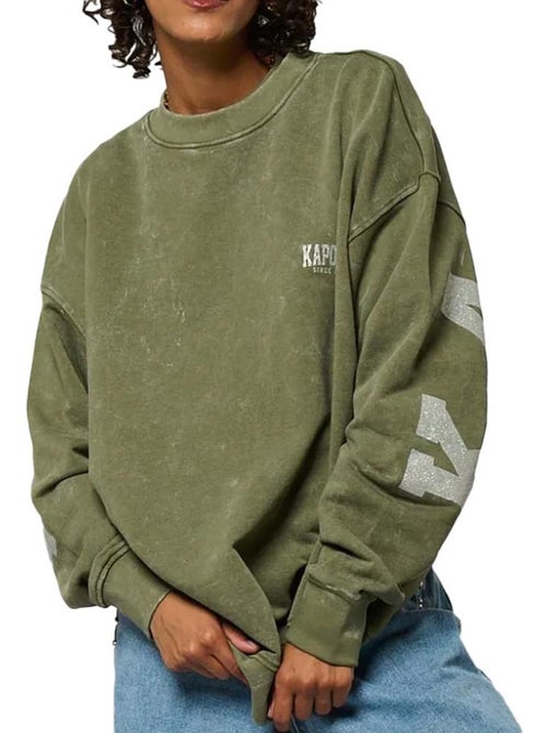 Kaporal SOGO Dames Kaki Sweatshirt - Kiabi Kaporal SOGO Dames Kaki Sweatshirt - Kiabi
