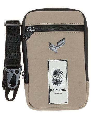 Kaporal terek heren schoudertas beige/zwart