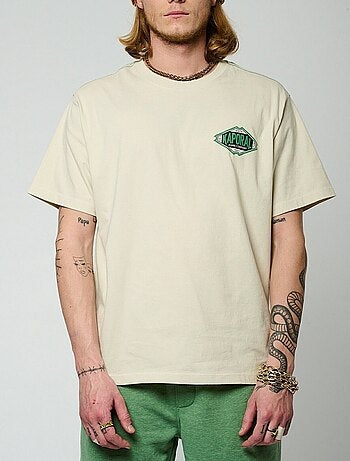 Kaporal titu t-shirt voor heren - beige/groen