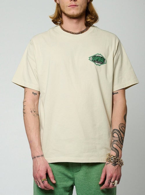 Kaporal TITU T-shirt voor Heren - Beige/Groen - Kiabi Kaporal TITU T-shirt voor Heren - Beige/Groen - Kiabi
