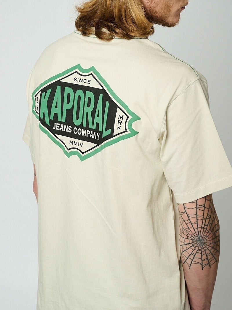 Kaporal TITU T-shirt voor Heren - Beige/Groen Beige - Kiabi