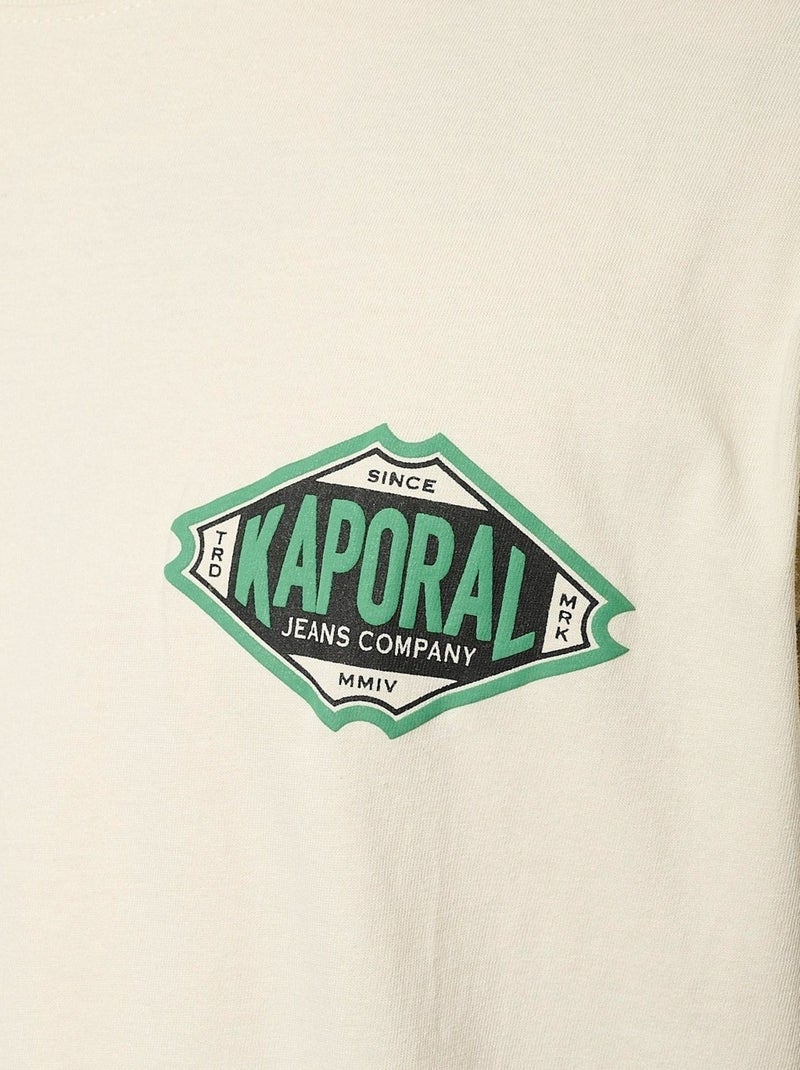 Kaporal TITU T-shirt voor Heren - Beige/Groen Beige - Kiabi