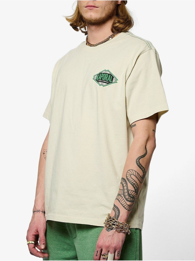 Kaporal TITU T-shirt voor Heren - Beige/Groen Beige - Kiabi