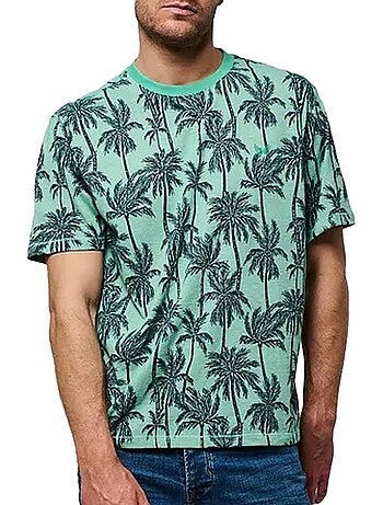 Kaporal togo25em11 t-shirt voor heren - groen/marineblauw