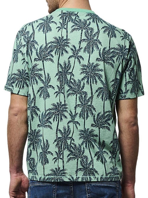 Kaporal TOGO25EM11 T-shirt voor Heren - Groen/Marineblauw - Kiabi