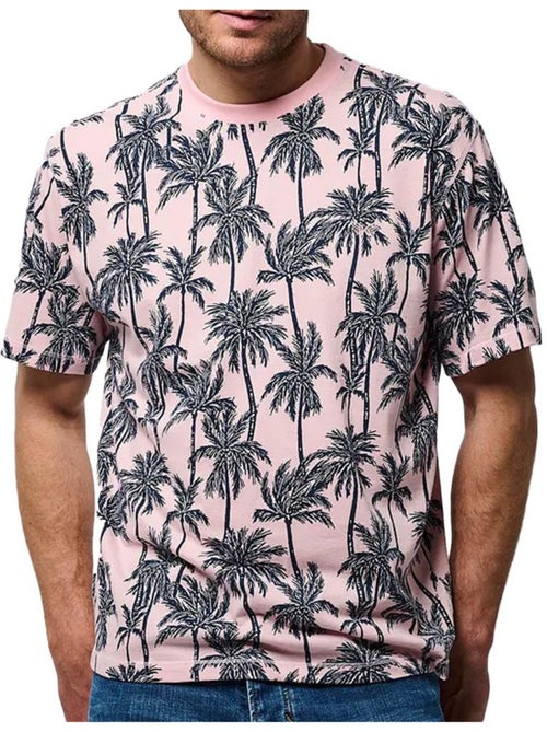 Kaporal TOGO25EM11 T-shirt voor heren in roze/marineblauw - Kiabi Kaporal TOGO25EM11 T-shirt voor heren in roze/marineblauw - Kiabi