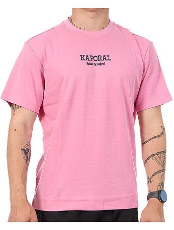 Kaporal tygae heren t-shirt roze