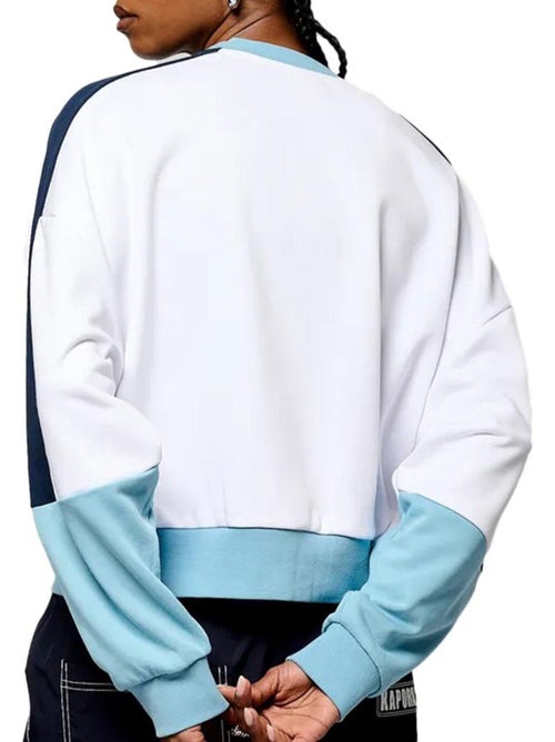 Kaporal Vabre Dames Sweatshirt Wit/Zwart/Turquoise - Kiabi Kaporal Vabre Dames Sweatshirt Wit/Zwart/Turquoise - Kiabi