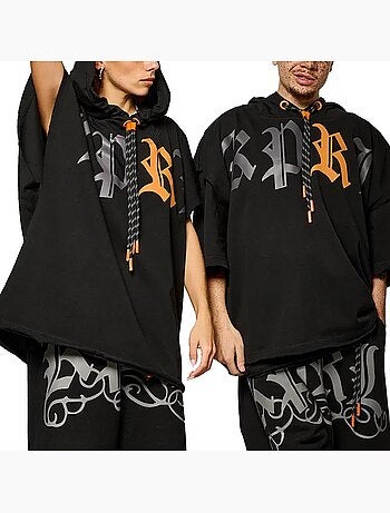 Kaporal vank heren sweatshirt zwart/oranje