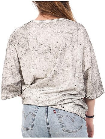 Kaporal vanne dames t-shirt grijs/roze