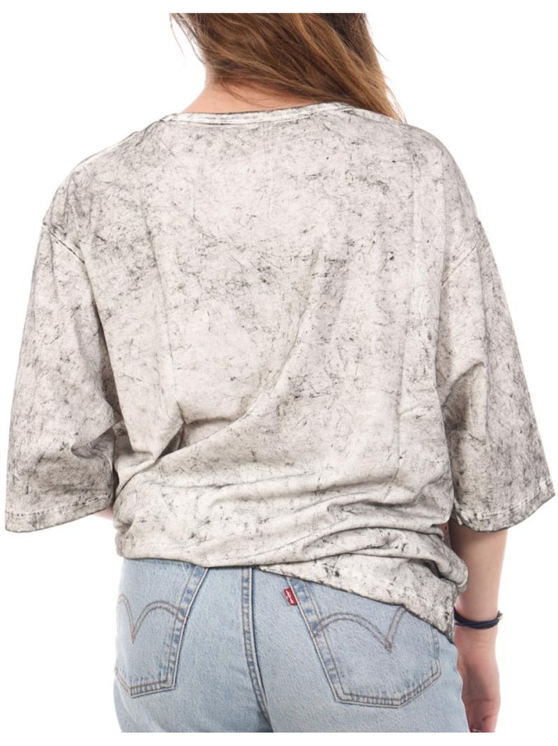 Kaporal VANNE Dames T-shirt Grijs/Roze Zilvergrijs - Kiabi