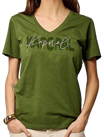 Kaporal vasice groen t-shirt voor dames
