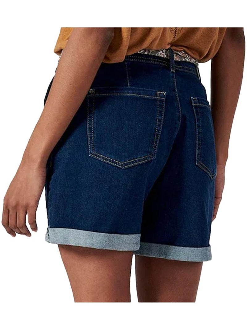 Kaporal Vaure Donkerblauwe Jeans Short voor Dames Denimblauw - Kiabi