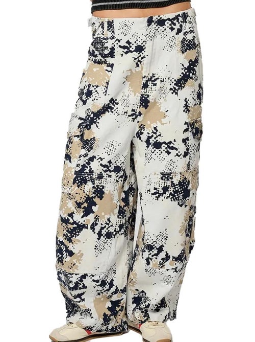 Kaporal Vener Dames Baggy Jeans Zwart/Wit - Kiabi Kaporal Vener Dames Baggy Jeans Zwart/Wit - Kiabi