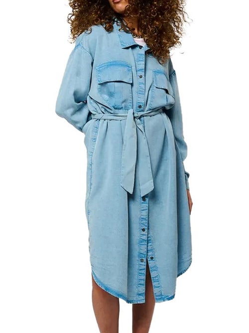 Kaporal VERSIH Denim Jurk Blauw voor Dames - Kiabi Kaporal VERSIH Denim Jurk Blauw voor Dames - Kiabi