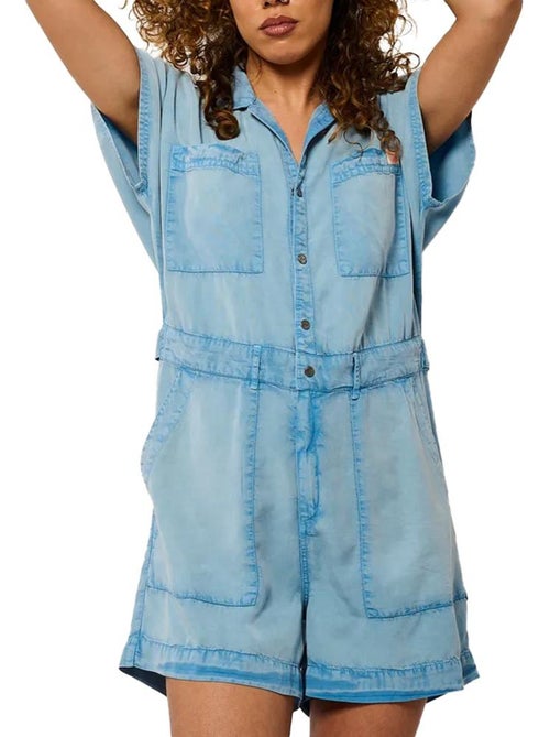 Kaporal Vidor Blauwe Combishort voor Dames - Kiabi Kaporal Vidor Blauwe Combishort voor Dames - Kiabi